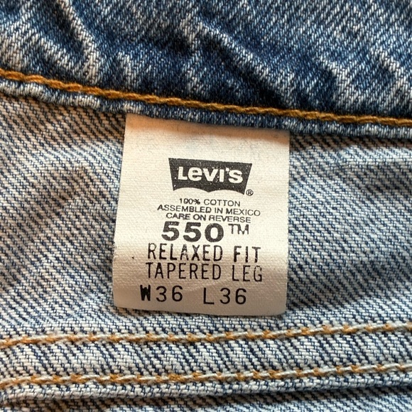 Vintage 90s Levi’s 550 Orange Tab Jeans W36 L36 Relaxed Fit Tapered Leg Grunge - Picture 4 of 15